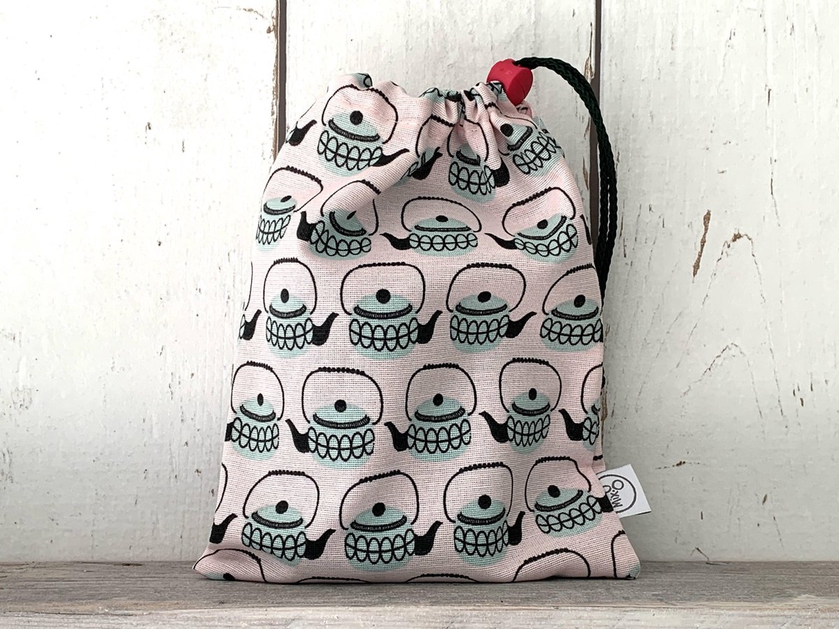 MixG | Knikkerzak | Roze met theepotjes| Meisje